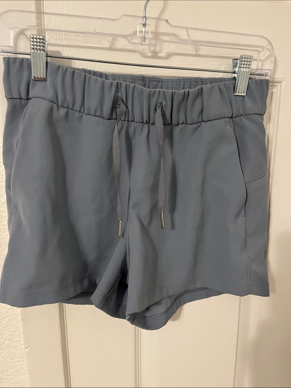 lululemon athletica Light Gray-Blue Drawstring Athletic Shorts
